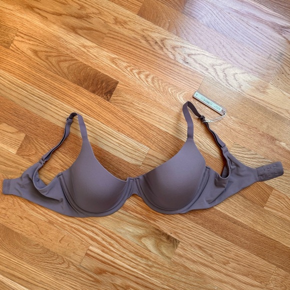 SKIMS Fits Everybody Plunge Bra Umber 38DD - Picture 6 of 7